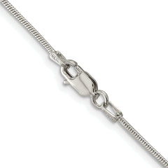 Sterling Silver Rhodium-plated 1.2mm Snake Chain
