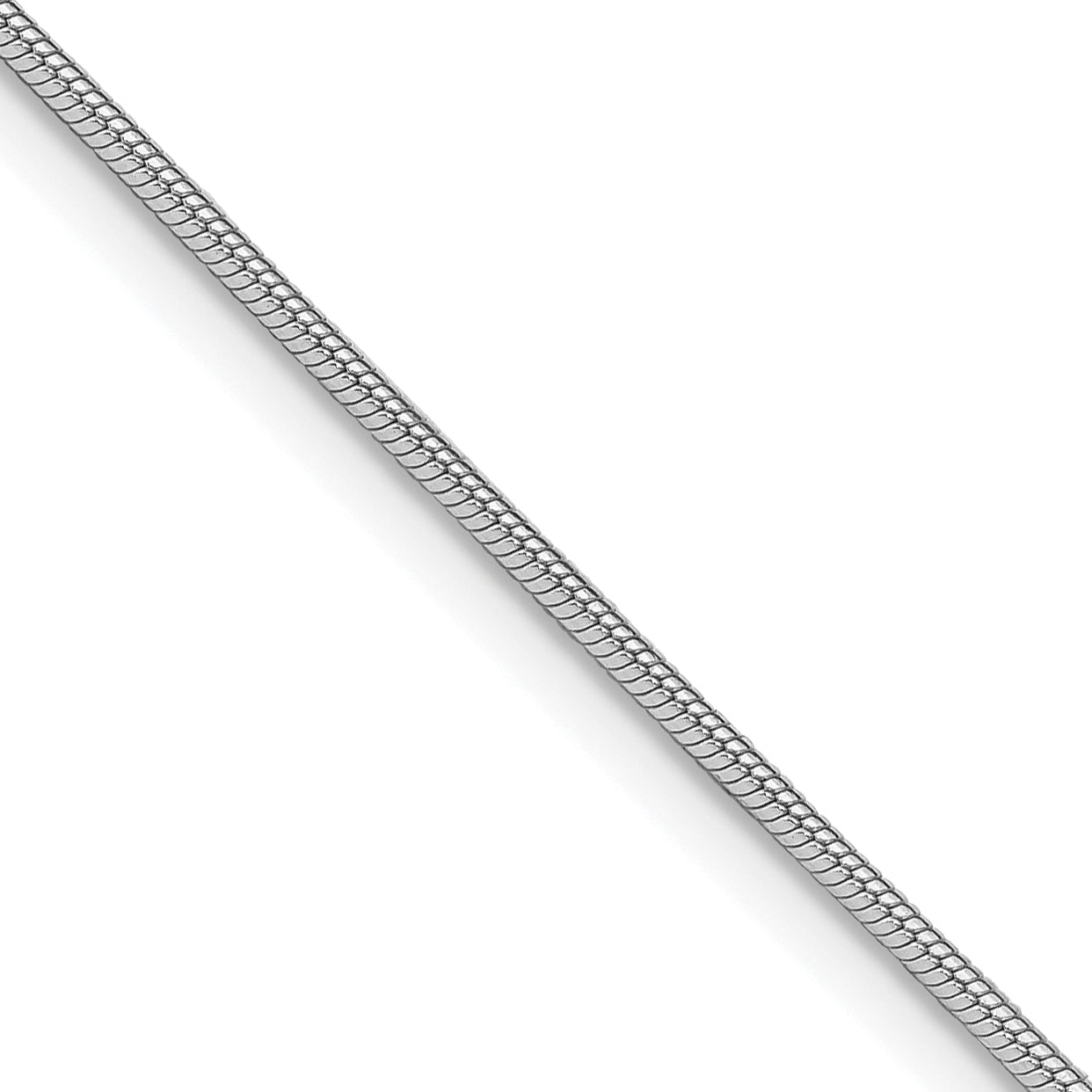 Sterling Silver Rhodium-plated 1.2mm Snake Chain