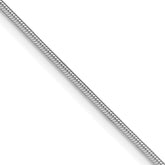 Sterling Silver Rhodium-plated 1.2mm Snake Chain
