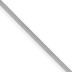 Sterling Silver Rhodium-plated 1.2mm Snake Chain