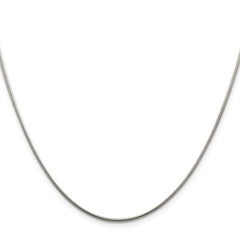 Sterling Silver Rhodium-plated 1.25mm Snake Chain