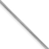 Sterling Silver Rhodium-plated 1.25mm Snake Chain