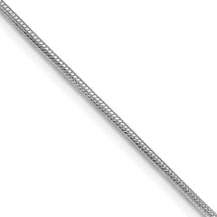 Sterling Silver Rhodium-plated 1.25mm Snake Chain