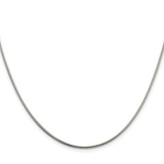 Sterling Silver Rhodium-plated 1.5mm Snake Chain