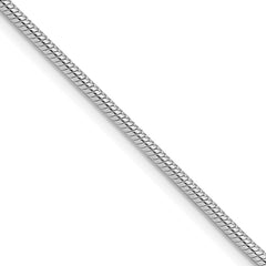 Sterling Silver Rhodium-plated 1.75mm Snake Chain