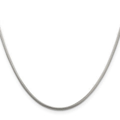 Sterling Silver 2mm Round Snake Chain