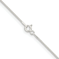 Sterling Silver Rhodium-plated 1mm Round Spiga Chain
