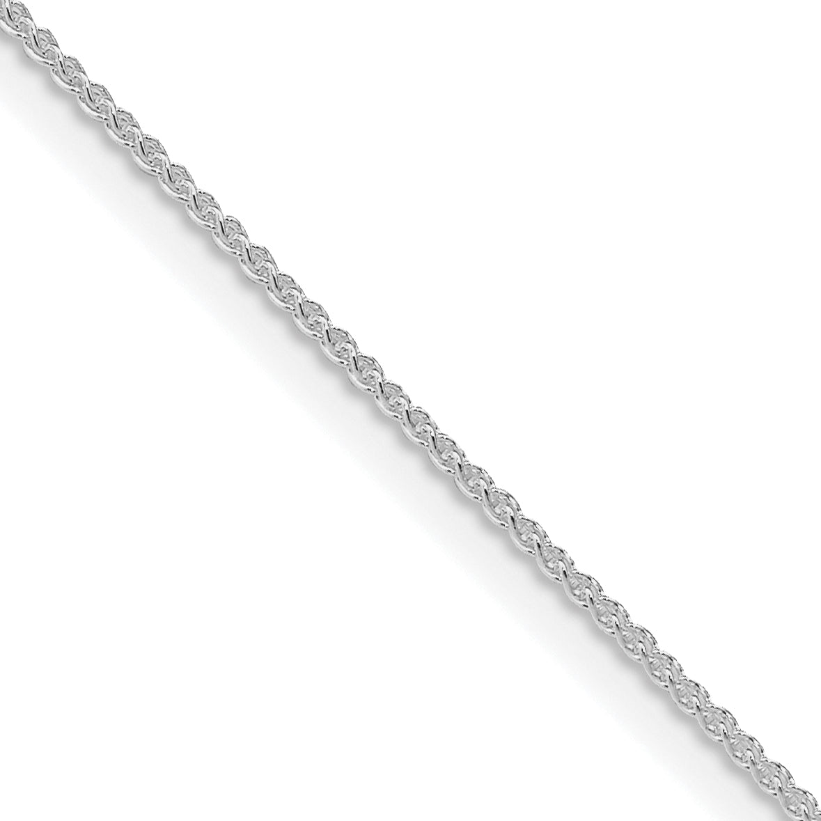 Sterling Silver Rhodium-plated 1mm Round Spiga Chain