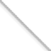 Sterling Silver Rhodium-plated 1mm Round Spiga Chain
