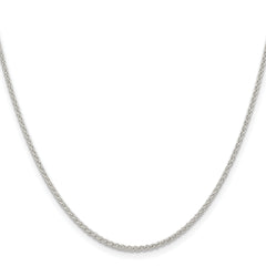 Sterling Silver 1.6mm Round Spiga Chain