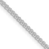 Sterling Silver Rhodium-plated 1.6mm Round Spiga Chain