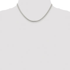 Sterling Silver Rhodium-plated 3mm Round Spiga Chain