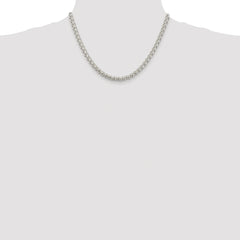 Sterling Silver Rhodium-plated 5mm Round Spiga Chain