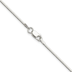 Sterling Silver Polished 1.15mm Square Snake Chain