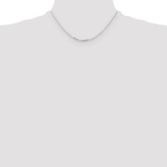 Sterling Silver Polished 1.15mm Square Snake Chain