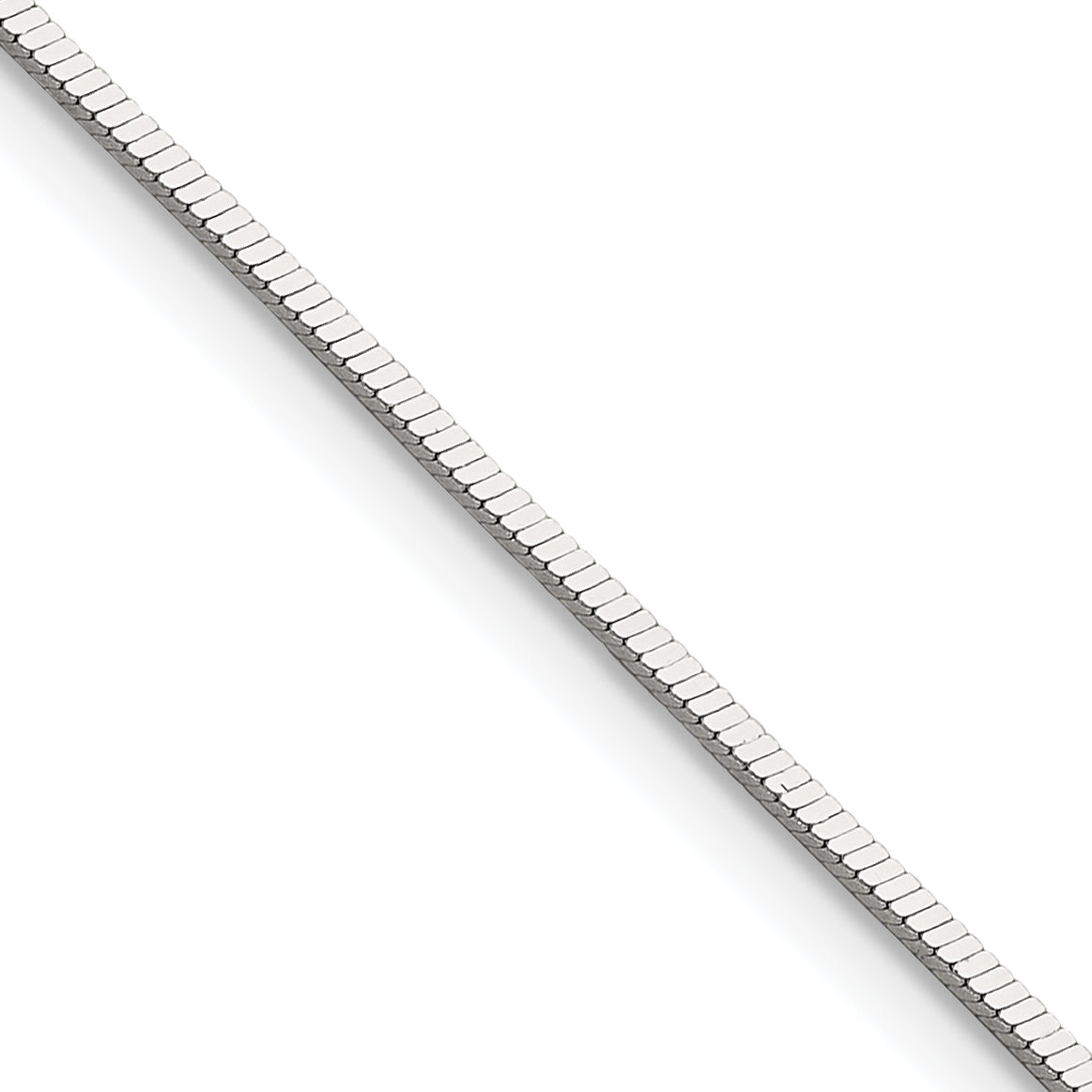 Sterling Silver Polished 1.15mm Square Snake Chain