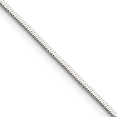 Sterling Silver Polished 1.15mm Square Snake Chain