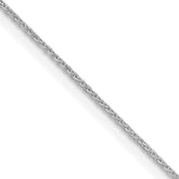 Sterling Silver Rhodium-plated .85mm Diamond-cut Round Spiga Chain