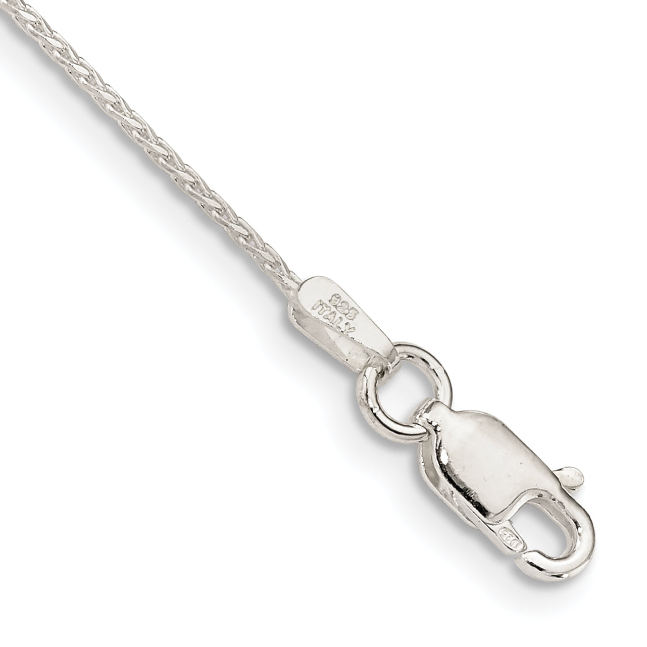 Sterling Silver .95mm Diamond-cut Round Spiga Chain