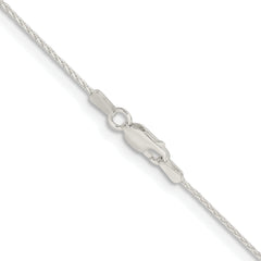 Sterling Silver Rhodium-plated .95mm Diamond-cut Round Spiga Chain