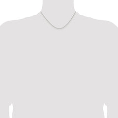 Sterling Silver Rhodium-plated .95mm Diamond-cut Round Spiga Chain