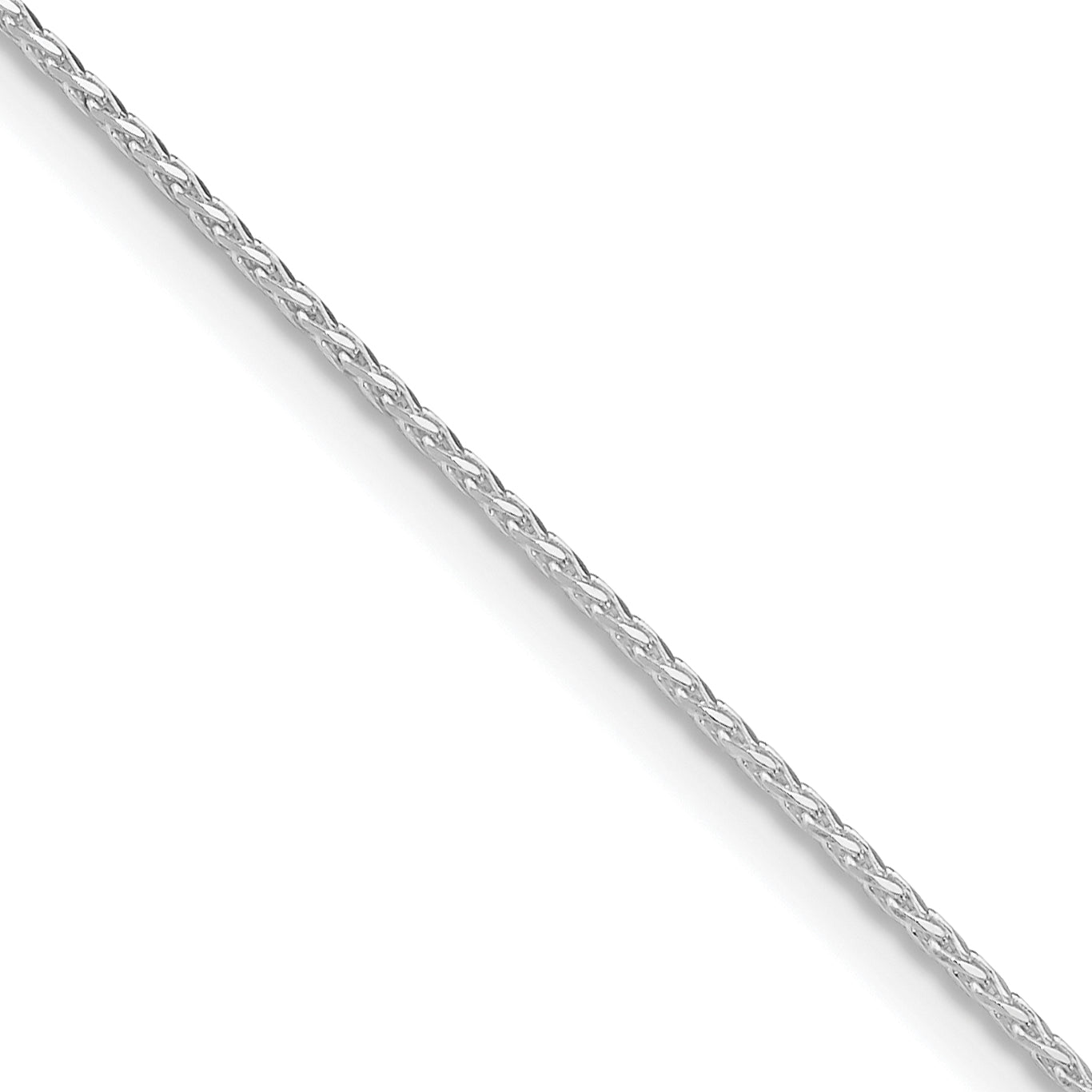 Sterling Silver Rhodium-plated .95mm Diamond-cut Round Spiga Chain