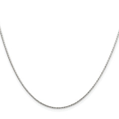 Sterling Silver Rhodium-plated 1.25mm Diamond-cut Round Spiga Chain