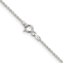 Sterling Silver Rhodium-plated 1.25mm Diamond-cut Round Spiga Chain