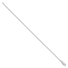 Sterling Silver Rhodium-plated 1.25mm Diamond-cut Round Spiga Chain