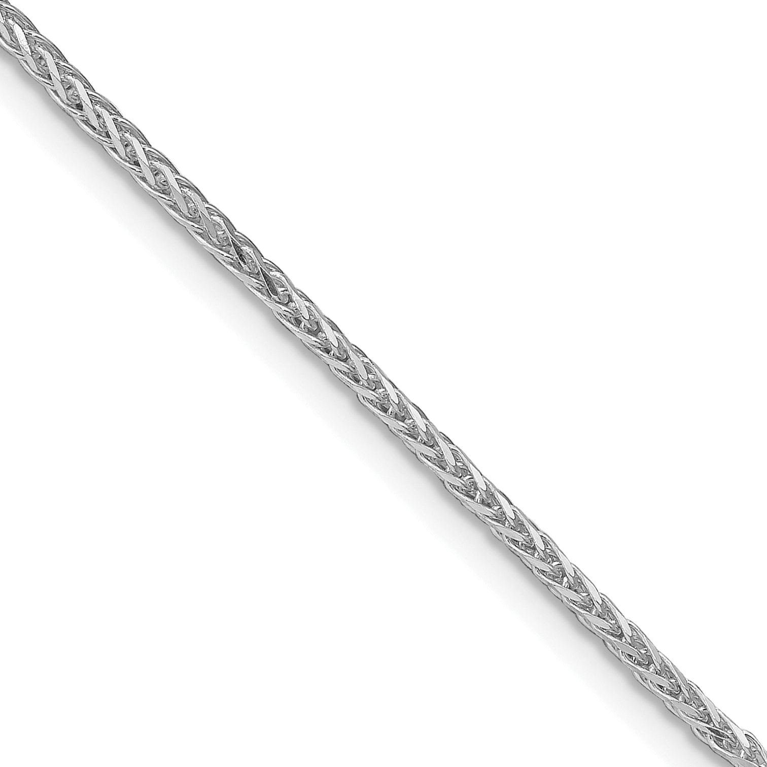 Sterling Silver Rhodium-plated 1.45mm Diamond-cut Round Spiga Chain