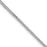 Sterling Silver Rhodium-plated 1.45mm Diamond-cut Round Spiga Chain