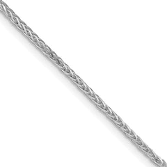 Sterling Silver Rhodium-plated 1.45mm Diamond-cut Round Spiga Chain