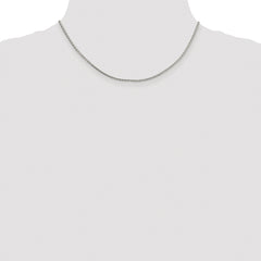 Sterling Silver Rhodium-plated 1.7mm Diamond-cut Round Spiga Chain