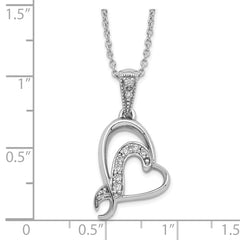 Sentimental Expressions Sterling Silver Rhodium-plated A Gift For My Sister For My Bridesmaid 18in Necklace