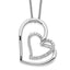 Sentimental Expressions Sterling Silver Rhodium-plated Antiqued CZ Thank You Mother 18in Hearts Necklace