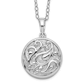 Sentimental Expressions Sterling Silver Rhodium-plated Tear in Circle Ash Holder 18 Inch Necklace