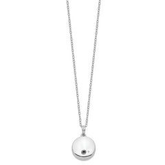 Sentimental Expressions Sterling Silver Rhodium-plated Enameled Paw Print Ash Holder 18 Inch Necklace