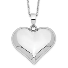 Sentimental Expressions Sterling Silver Without You Hear Ash Holder 18 Inch Necklace