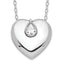 Cubic Zirconia You Ash Holder Necklace in Sterling Silver, 18 Inch - Sophia Jewelers