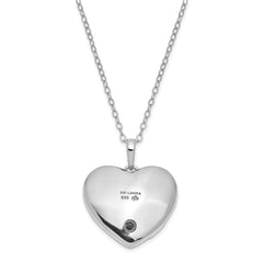 Sentimental Expressions Sterling Silver Rhodium-plated Antiqued Pet Ash Holder 18 Inch Necklace