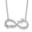 Sentimental Expressions Sterling Silver Rhodium-Rhodium-Plated CZ My Mother My Friend 18in Necklace