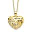 Sentimental Expressions Sterling Silver Gold-tone CZ Heart of Gold 18in Necklace