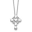Sentimental Expressions Sterling Silver Rhodium-Rhodium-Plated CZ Memory Cross Locket 18in Necklace