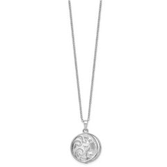 Sentimental Expressions Sterling Silver Rhodium-plated Antiqued Goodnight Ash Holder 18 Inch Necklace