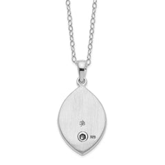 Sentimental Expressions Sterling Silver Rhodium-plated Gold-tone Heart in Egg Shaped Ash Holder 18 Inch Necklace