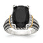 Shey Couture Sterling Silver with 14K Accent Antiqued Black Onyx and White Diamond Ring - Sophia Jewelers