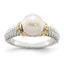 Accent Freshwater Pearl Ring in Sterling Silver, Textured - Sophia Jewelers
