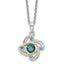 Shey Couture Sterling Silver Rhodium-Plated with 14K Accent .51London Blue Topaz / .08SwiSterling Silver Blue Topaz 18 inch N