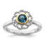 Shey Couture Sterling Silver Rhodium-plated with 14k Accent London Blue Topaz Ring