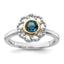 Accent London Blue Topaz Ring in Sterling Silver, 2.4mm, Size 6–8 - Sophia Jewelers
